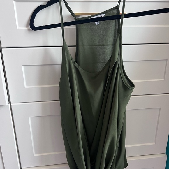 Naked Zebra Olive Green Women's Top - Picture 2 of 3